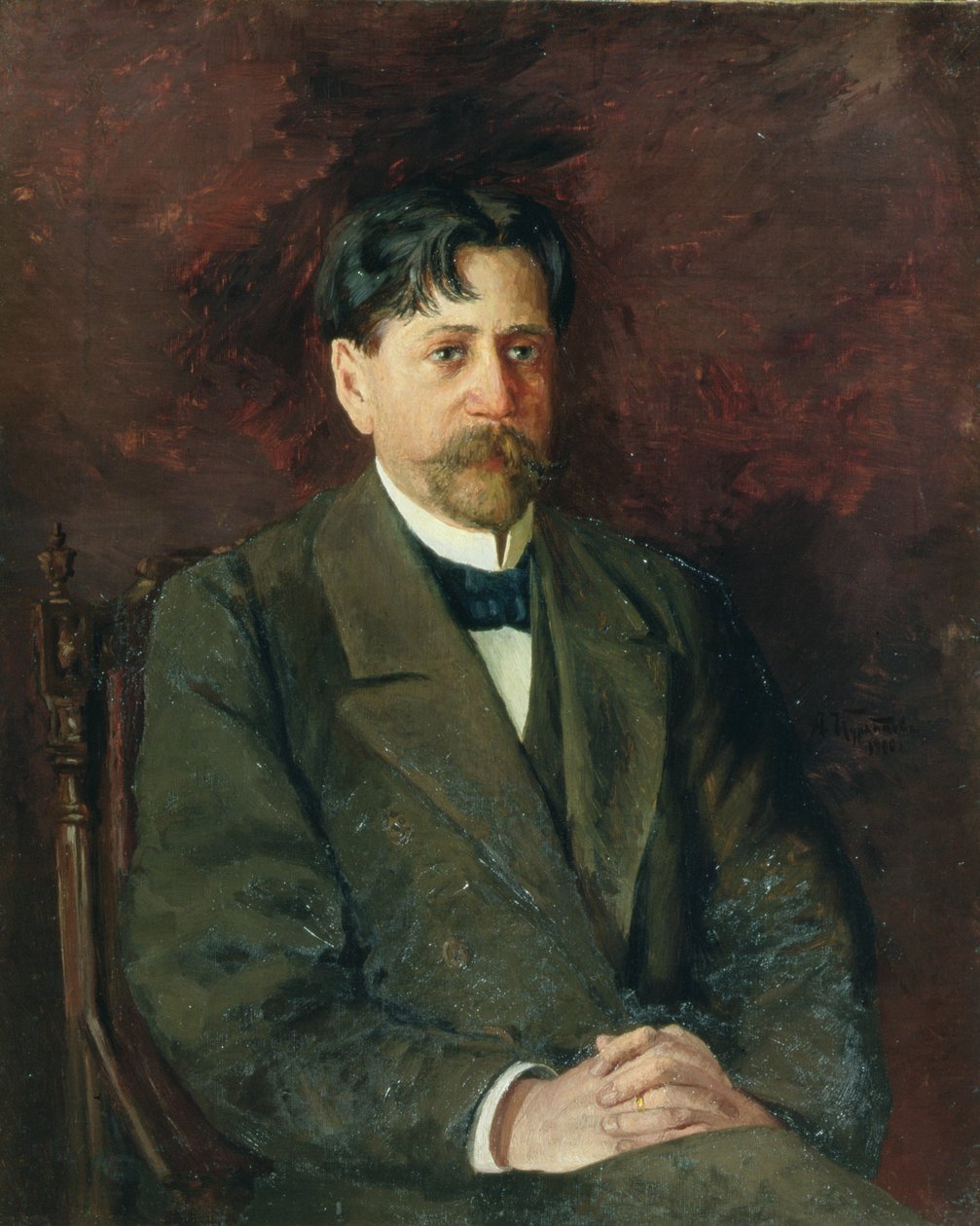 Portrait of the Poet Innokenty Annensky, 1904-09 by Anton Nikolayevich Kurbatov