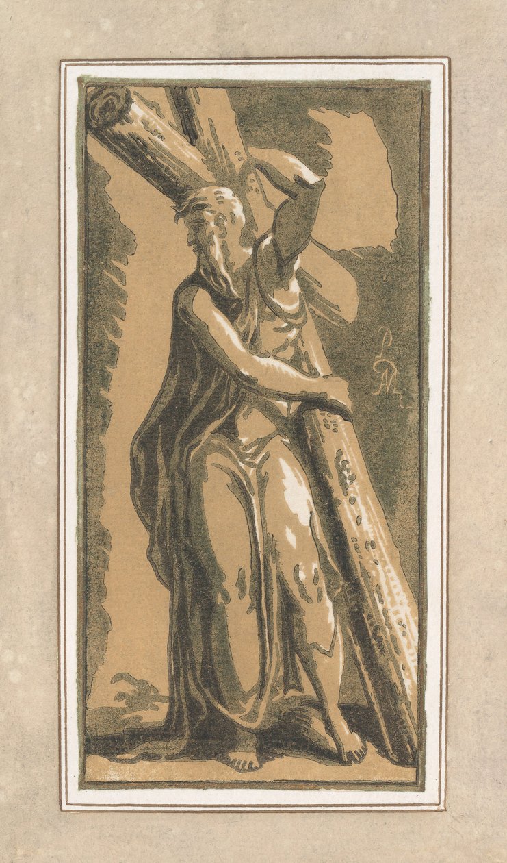 St. Andrew, Facing Forward, Head Turned to Left by Anton Maria Zanetti