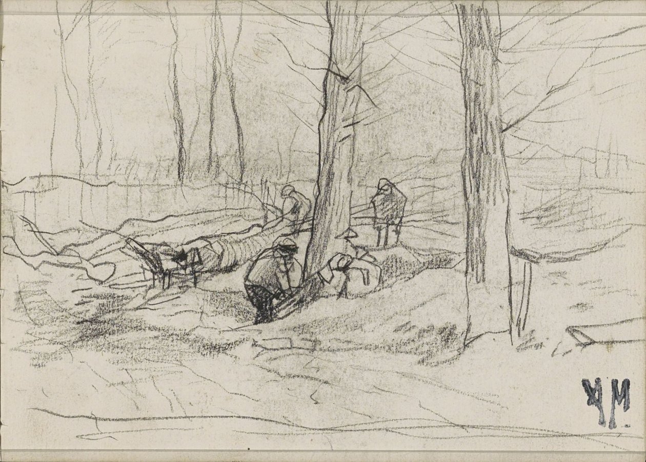 Woodcutters in a Forest by Anton Mauve