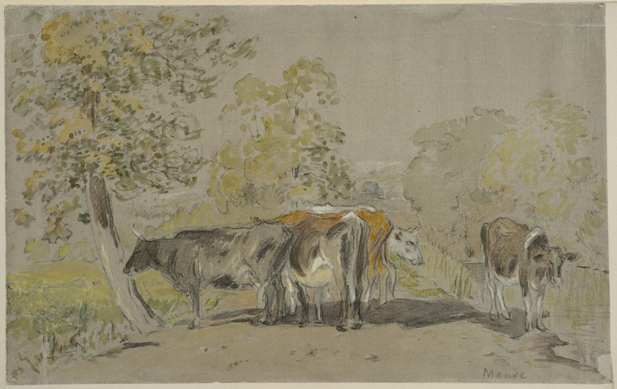 Landscape with Cattle by Anton Mauve