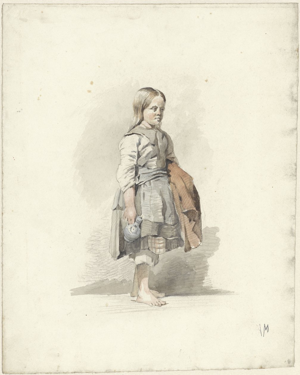 Standing Girl with Jug and Cloak under the Arm by Anton Mauve