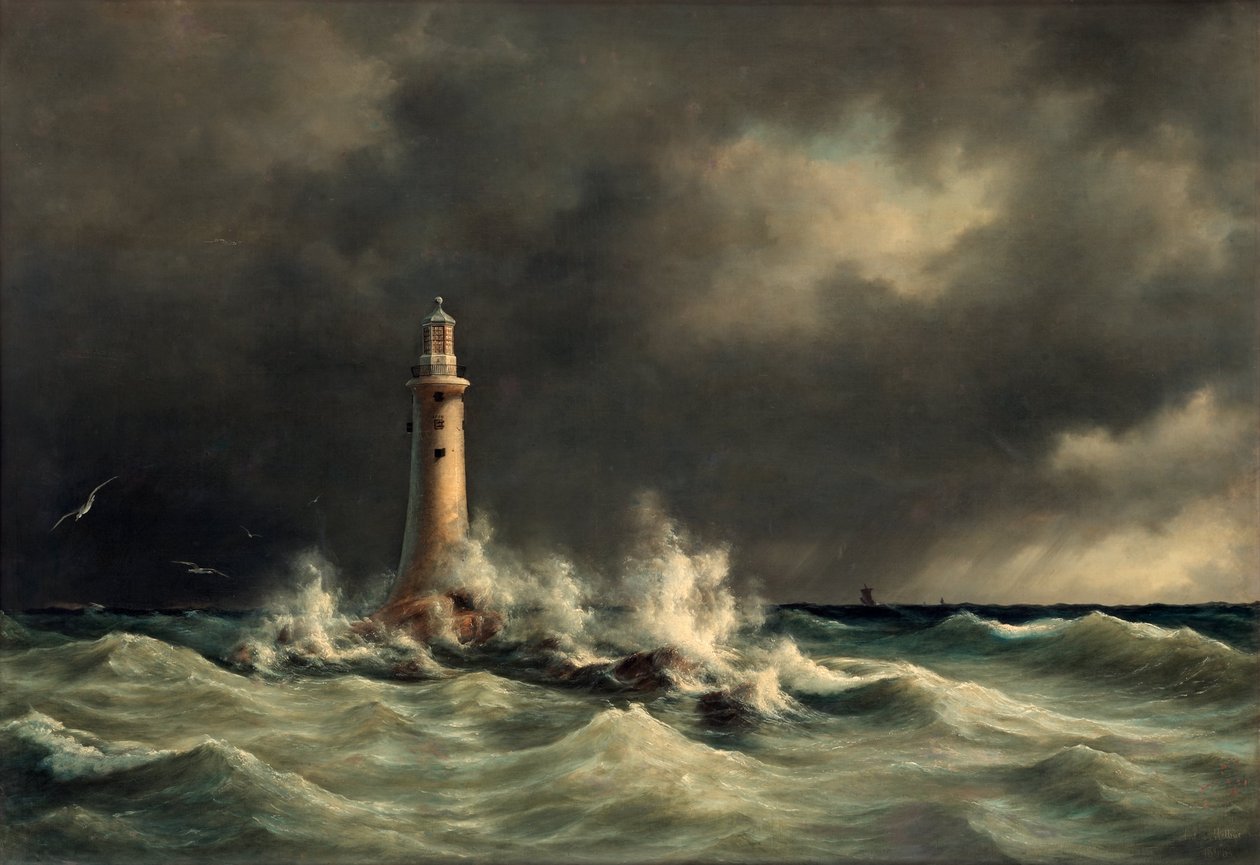 Lighthouse at Stora Bält by Anton Melbye
