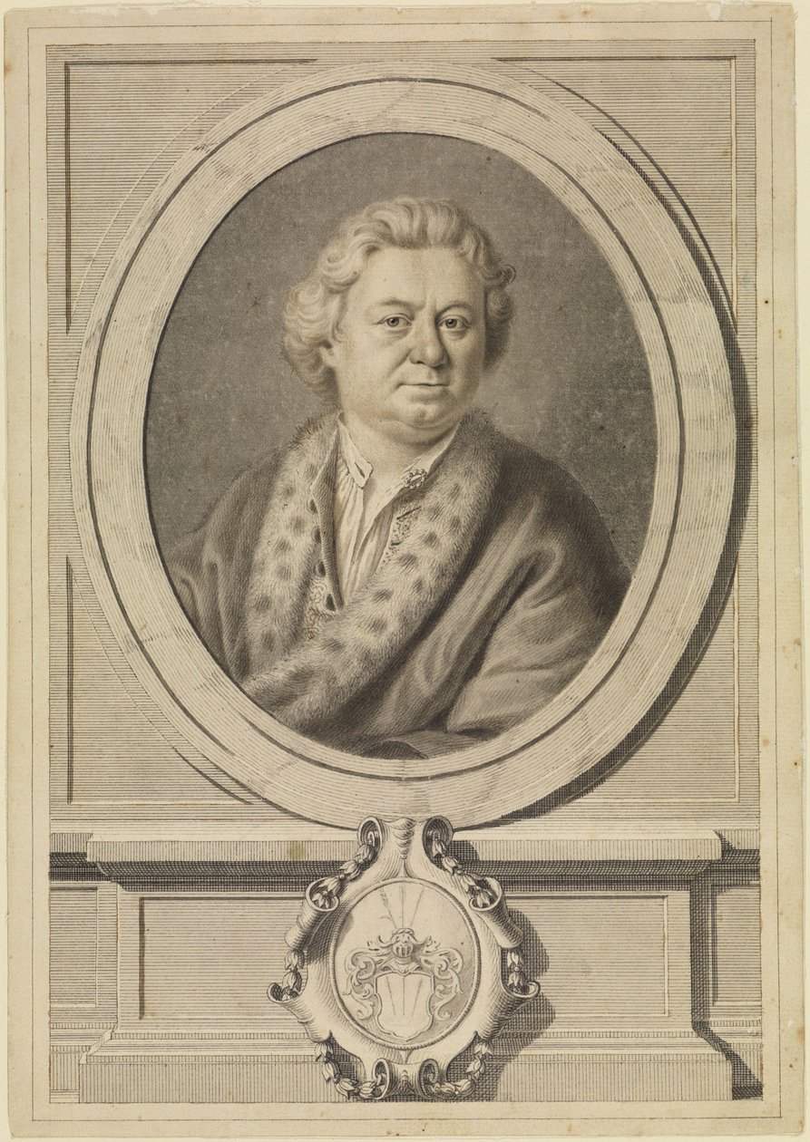 Portrait of an Elderly Gentleman (Template for an Engraving) by Anton Raphael Mengs