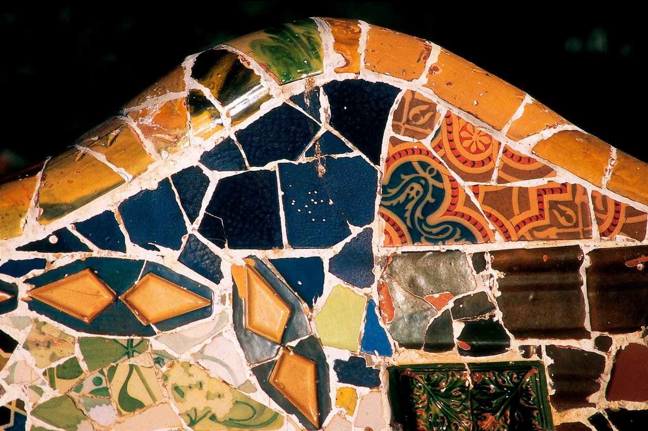 Parc Güell, Barcelona (Detail) by Antoni Gaudi