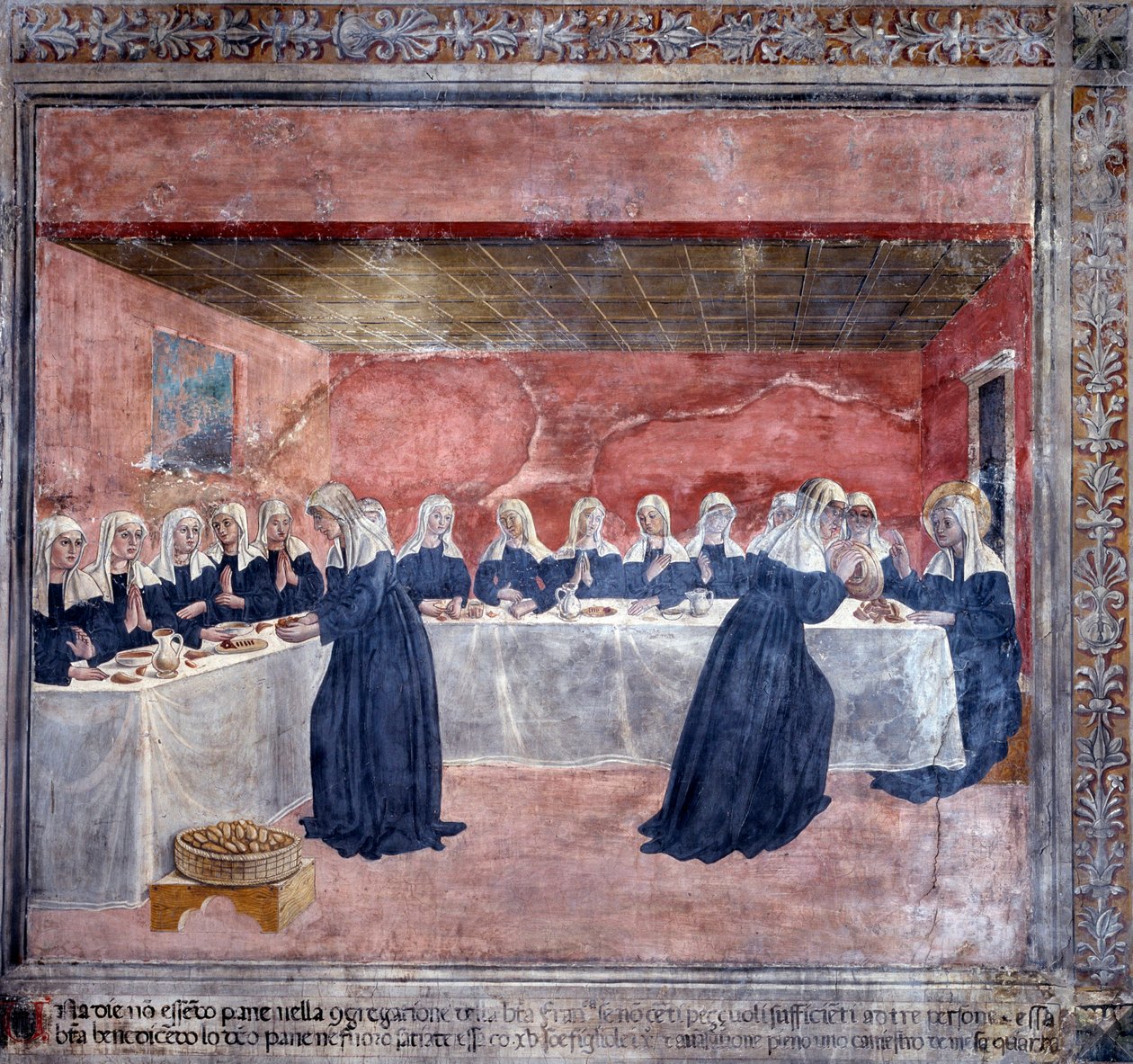 Life of St. Francesca Romana: Francesca Blessed the Scraps and There Was Plenty to Feed the Fifteen Who Had Remained by Antoniazzo Romano
