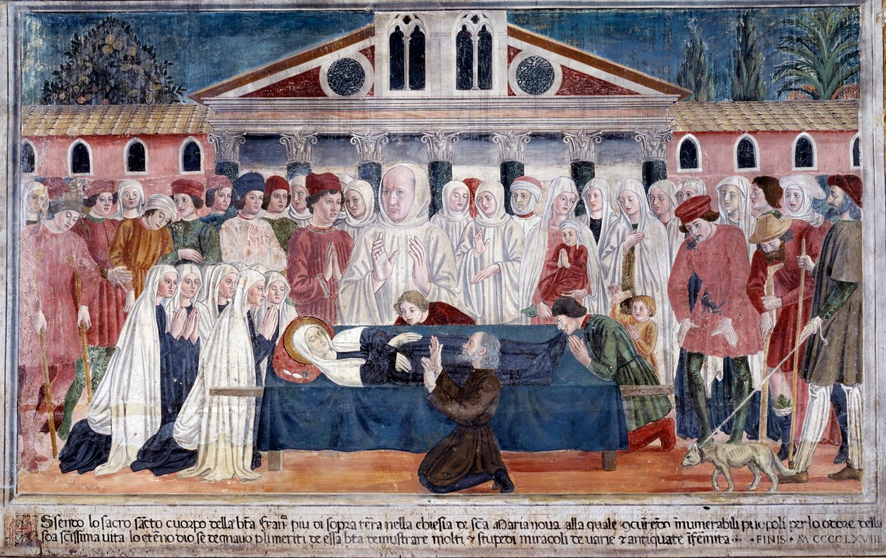 Life of St. Francesca Romana: The death of the saint by Antoniazzo Romano