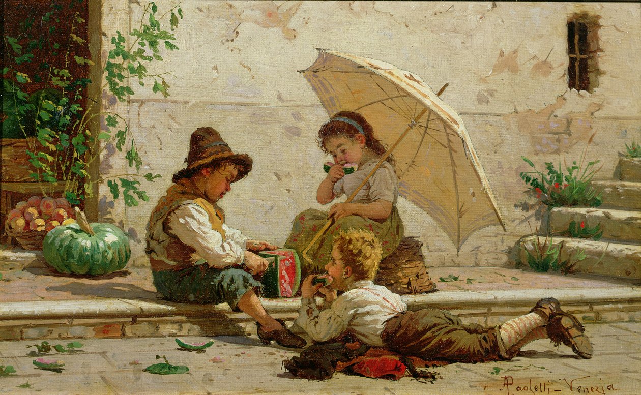 Venetian Children by Antonio Ermolao Paoletti