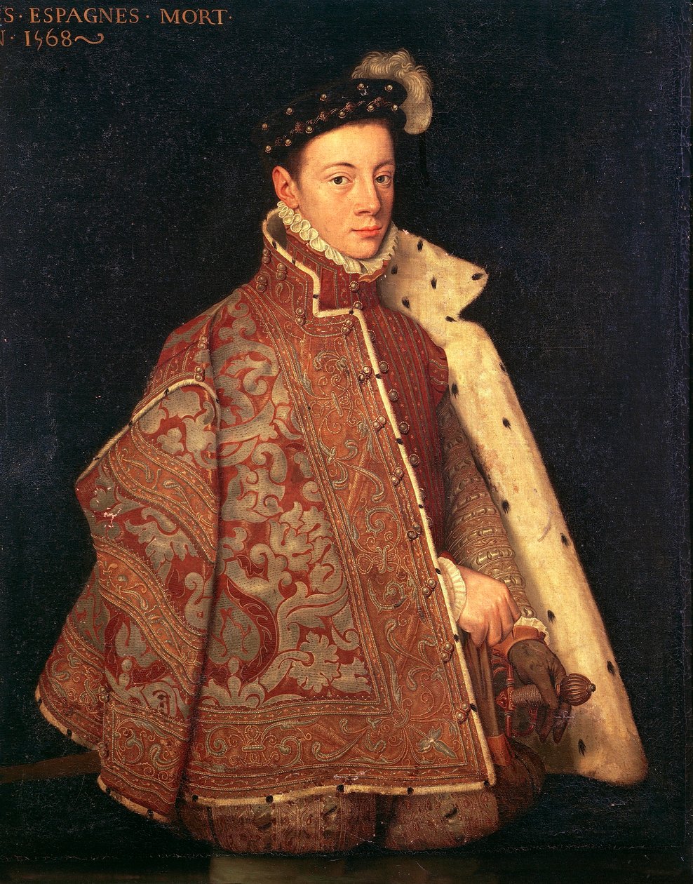 Portrait of Don Carlos, Prince of Asturias by Antonio (studio of) (attr. to) Moro