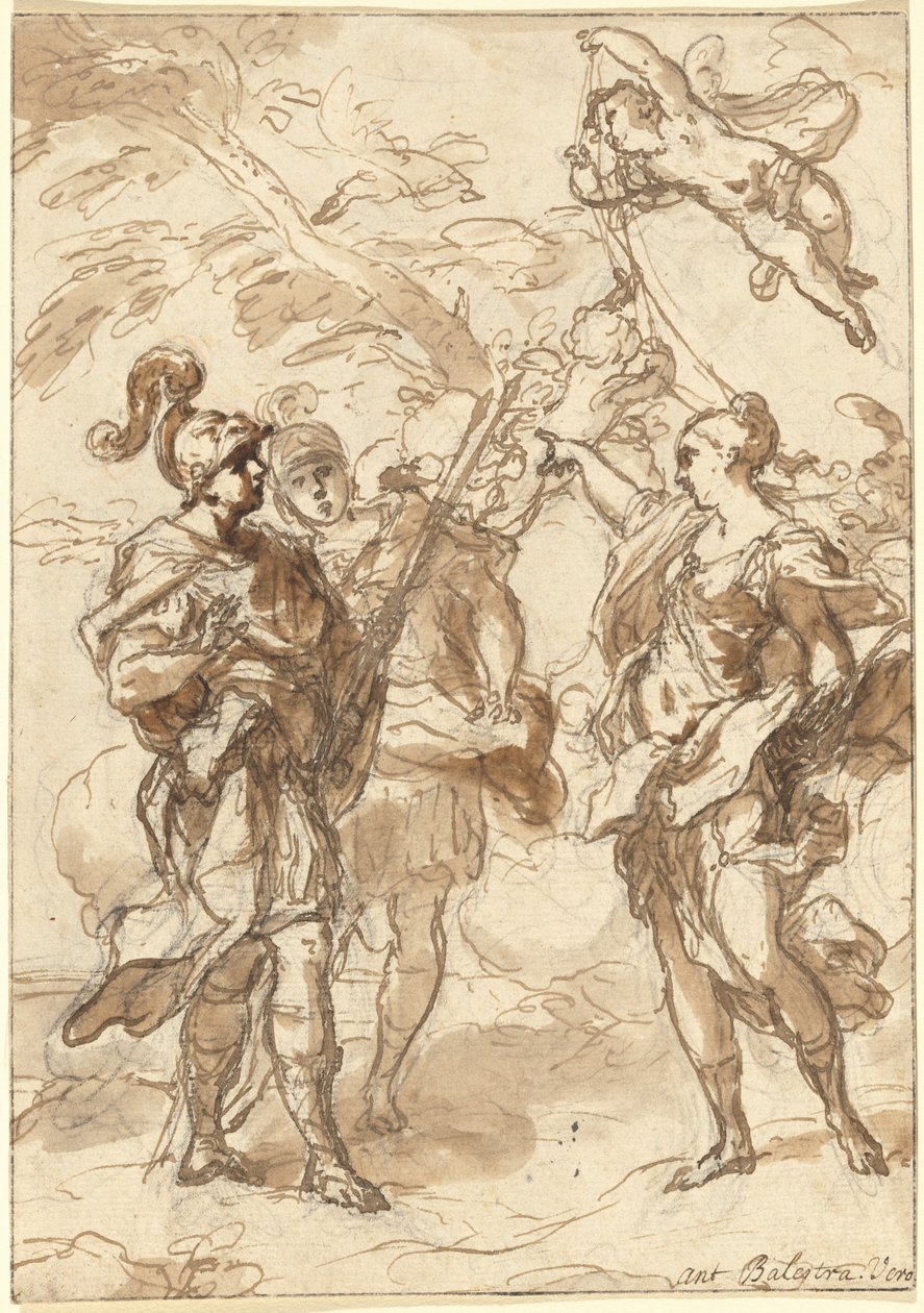 Venus as a Huntress Appearing to Aeneas and Achates by Antonio Balestra