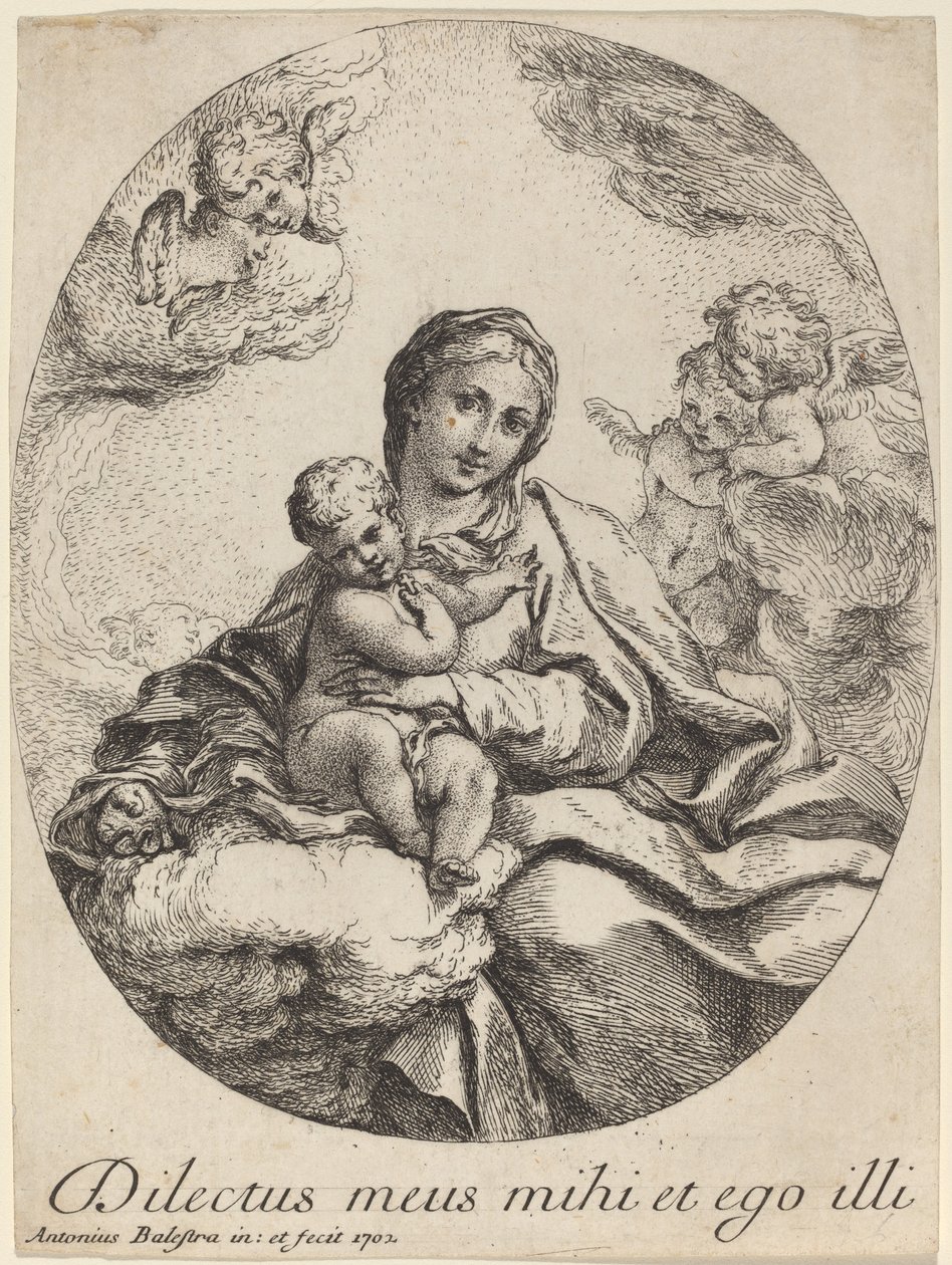 Virgin and Child on a Cloud by Antonio Balestra