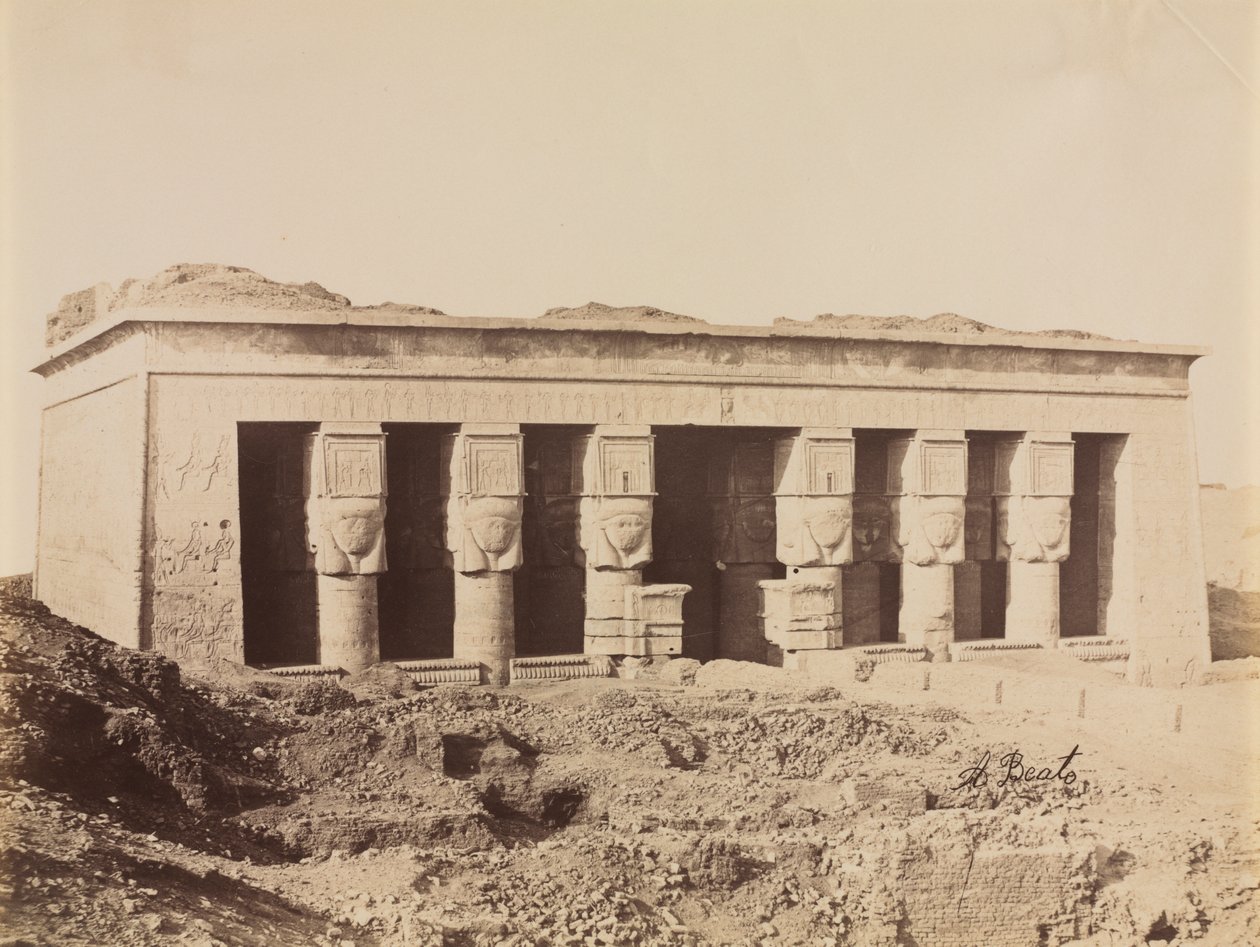 Temple of Dendera by Antonio Beato