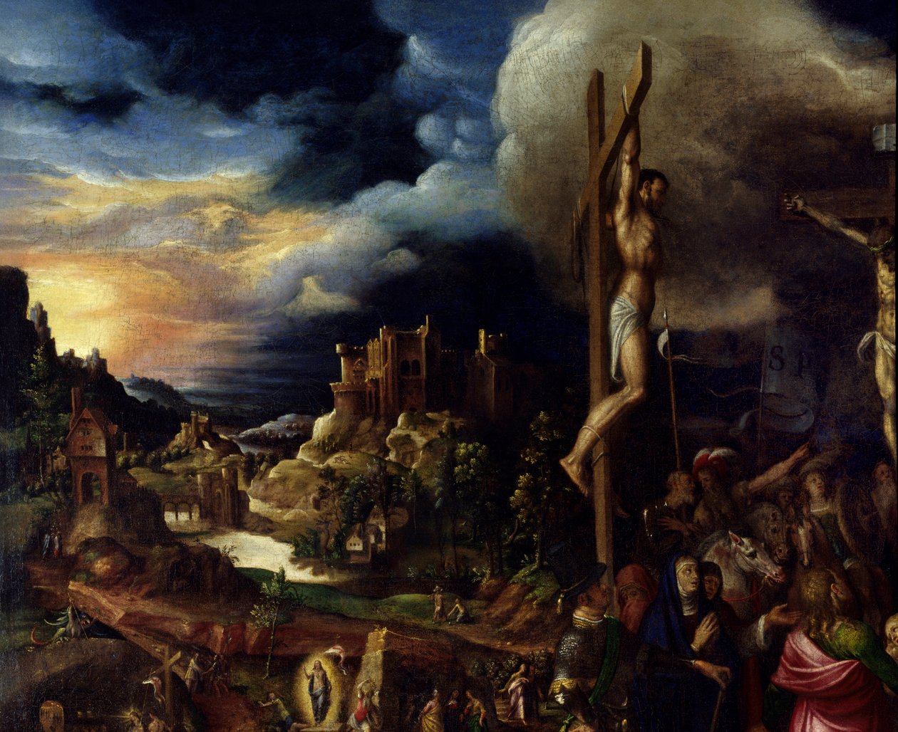 Christ on the Cross Scenes of Passion by Antonio Campi