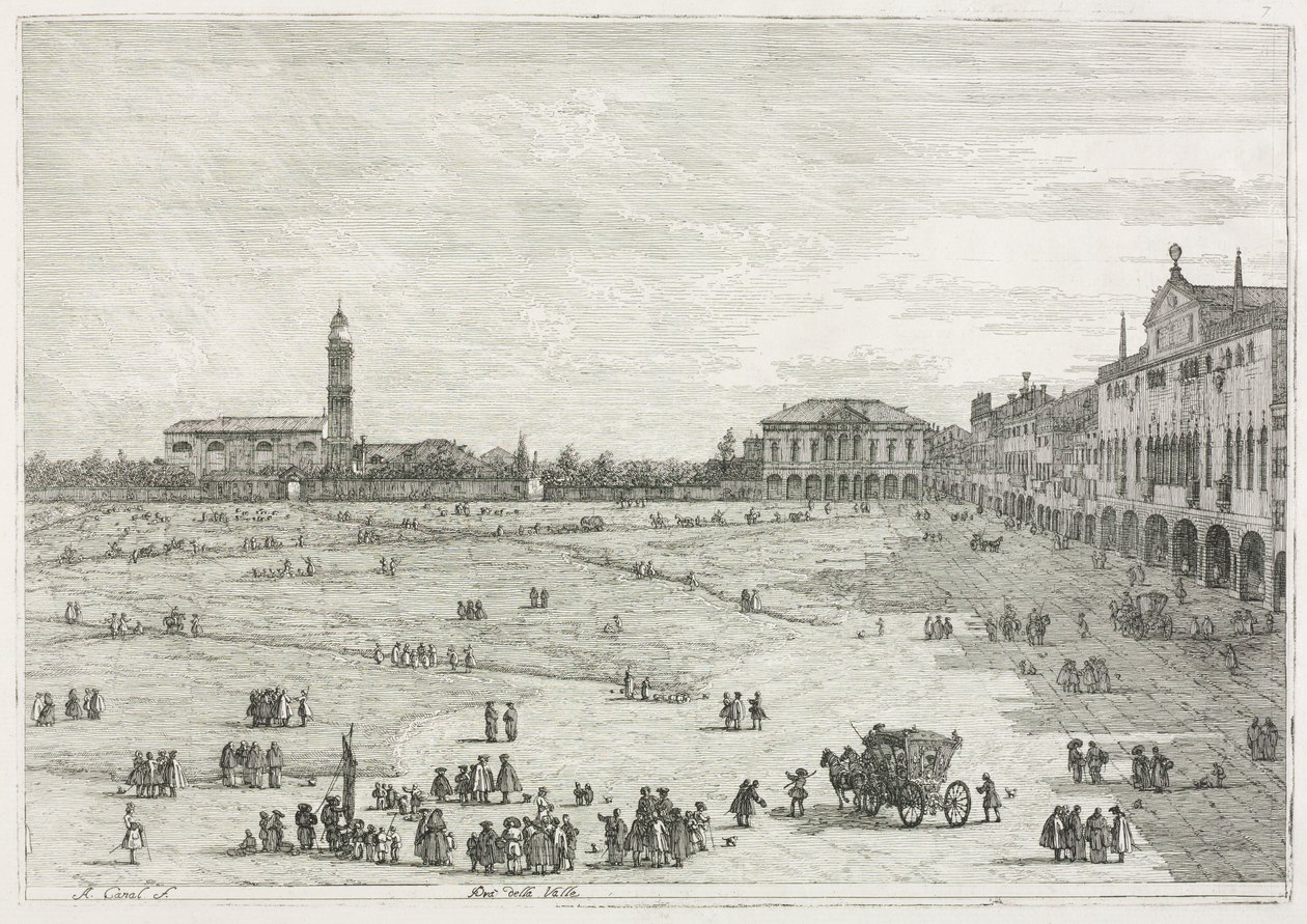 Views: Prà della Valle, Padua by Antonio Canaletto