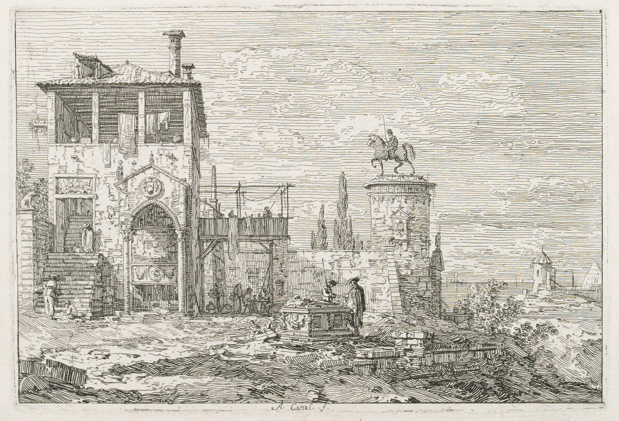 Views: The Equestrian Monument by Antonio Canaletto