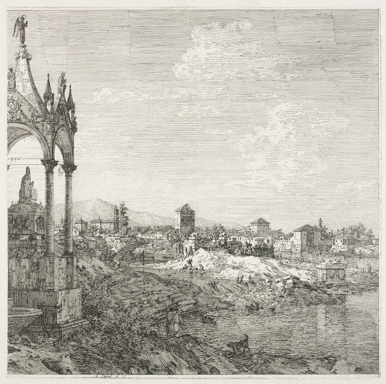 Views: The Sepulcher of a Bishop by Antonio Canaletto