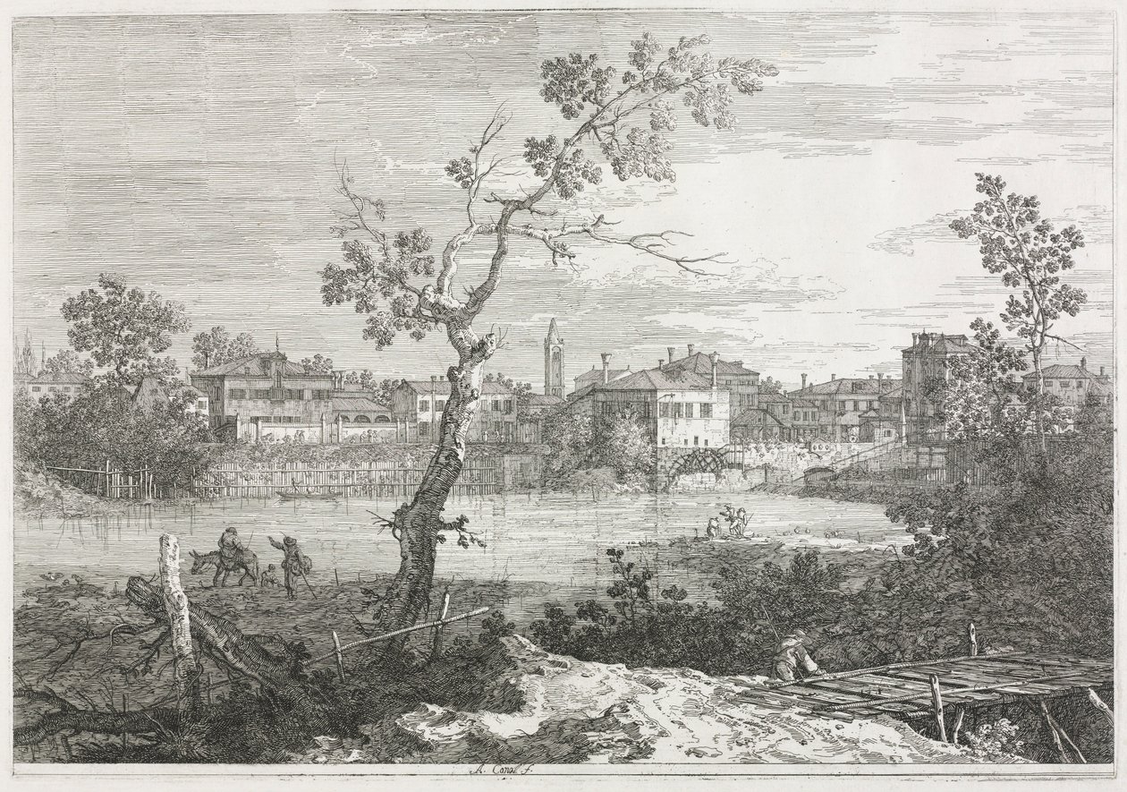 View of Burano, a Town on an Island in the Venetian Lagoon, 1735-1746 by Giovanni Antonio Canal