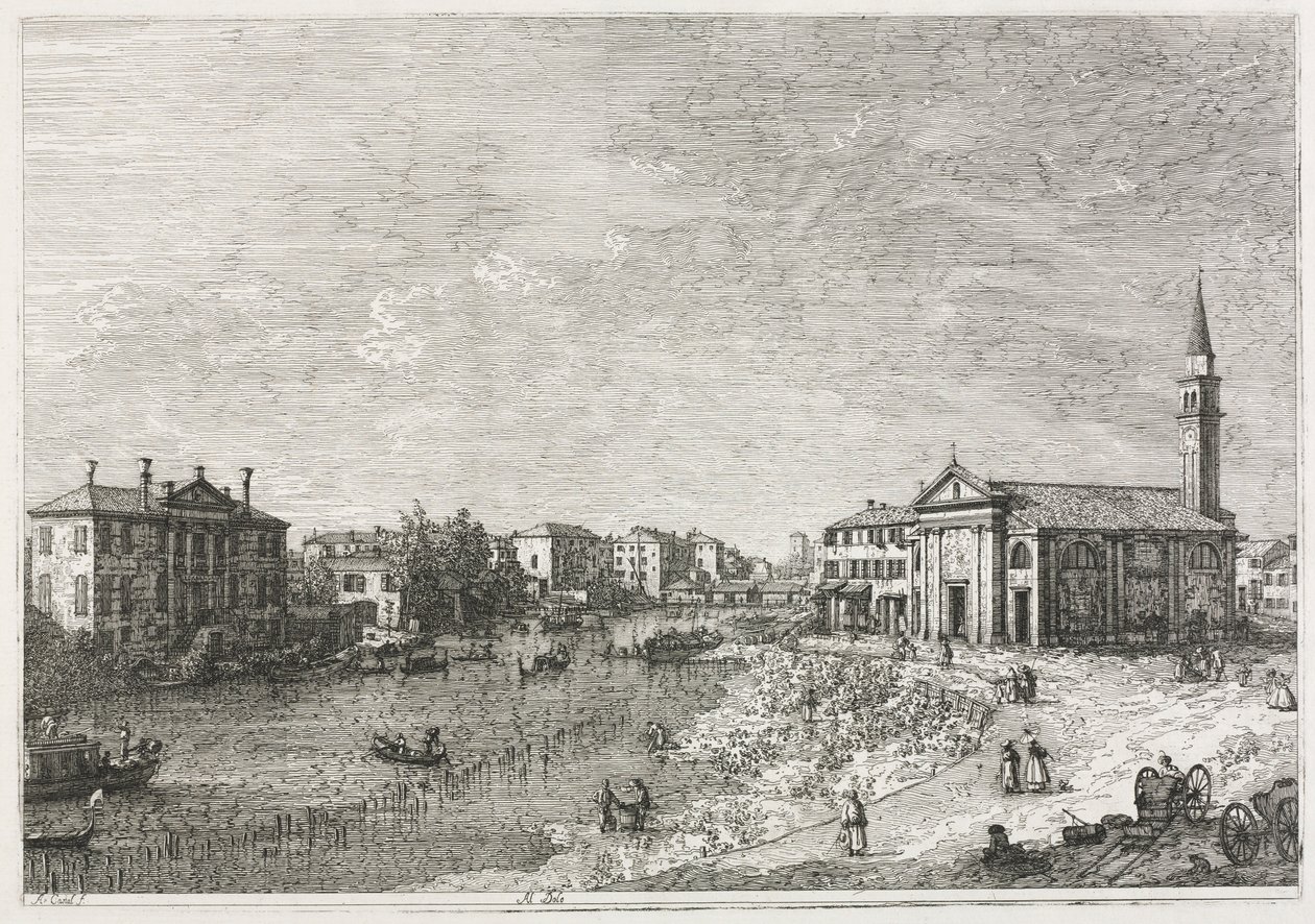 View of Dolo, A Town on the Brenta, West of Venice, 1735-1746 by Giovanni Antonio Canal