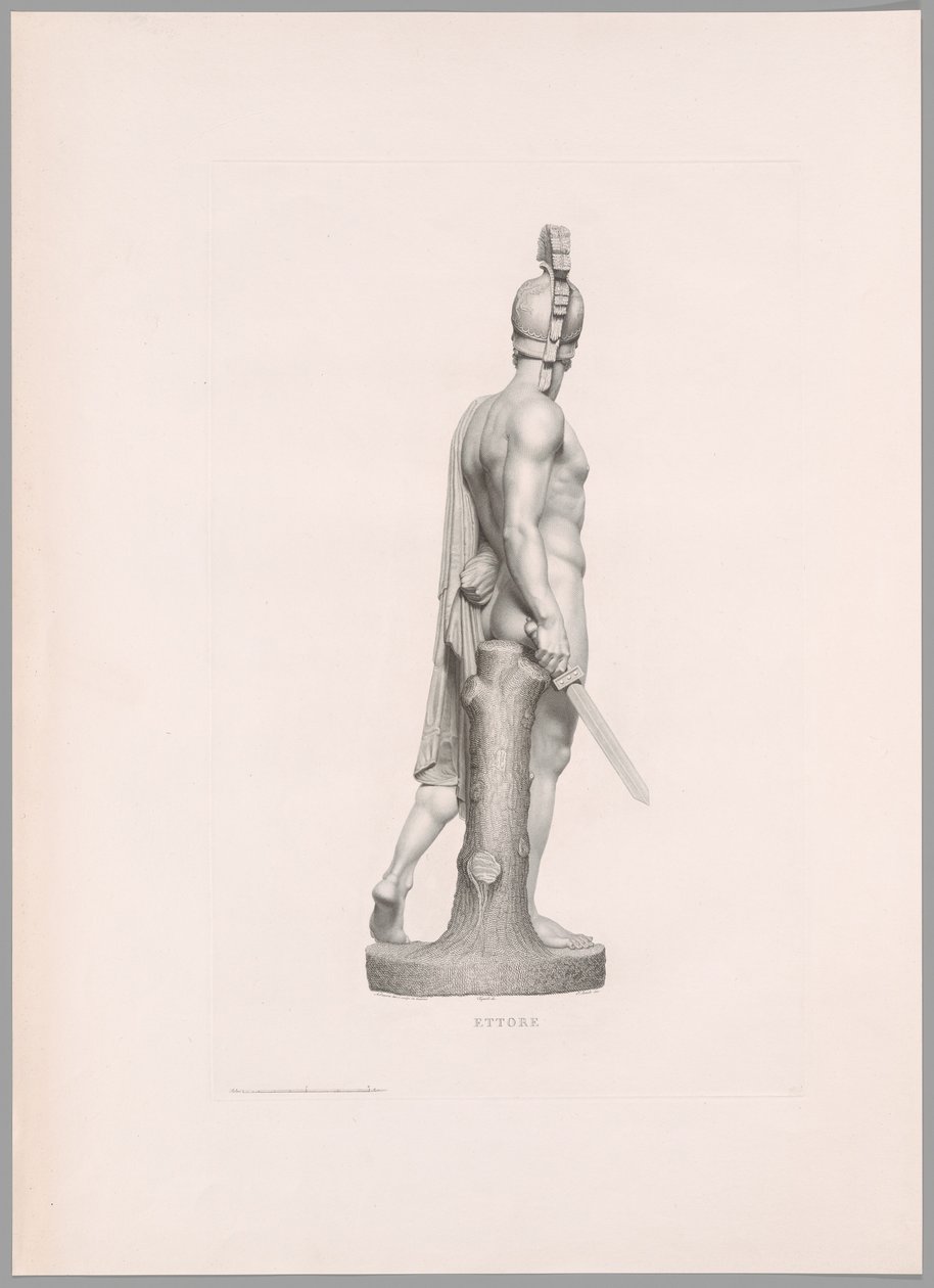 Ettore, Side View, from Oeuvre de Canova by Antonio Canova