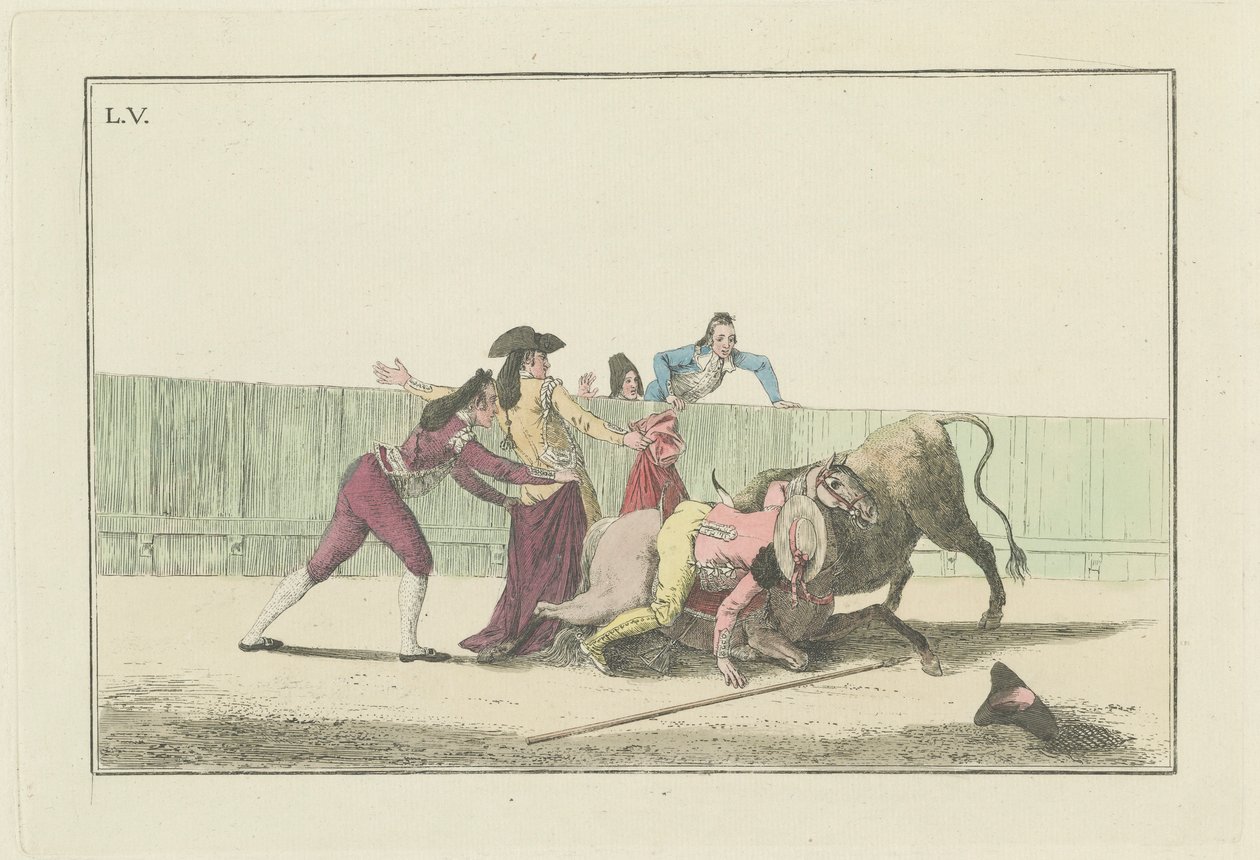 Plate V, from the Series Collection of the Main Actions in a Bullfight by Antonio Carnicero