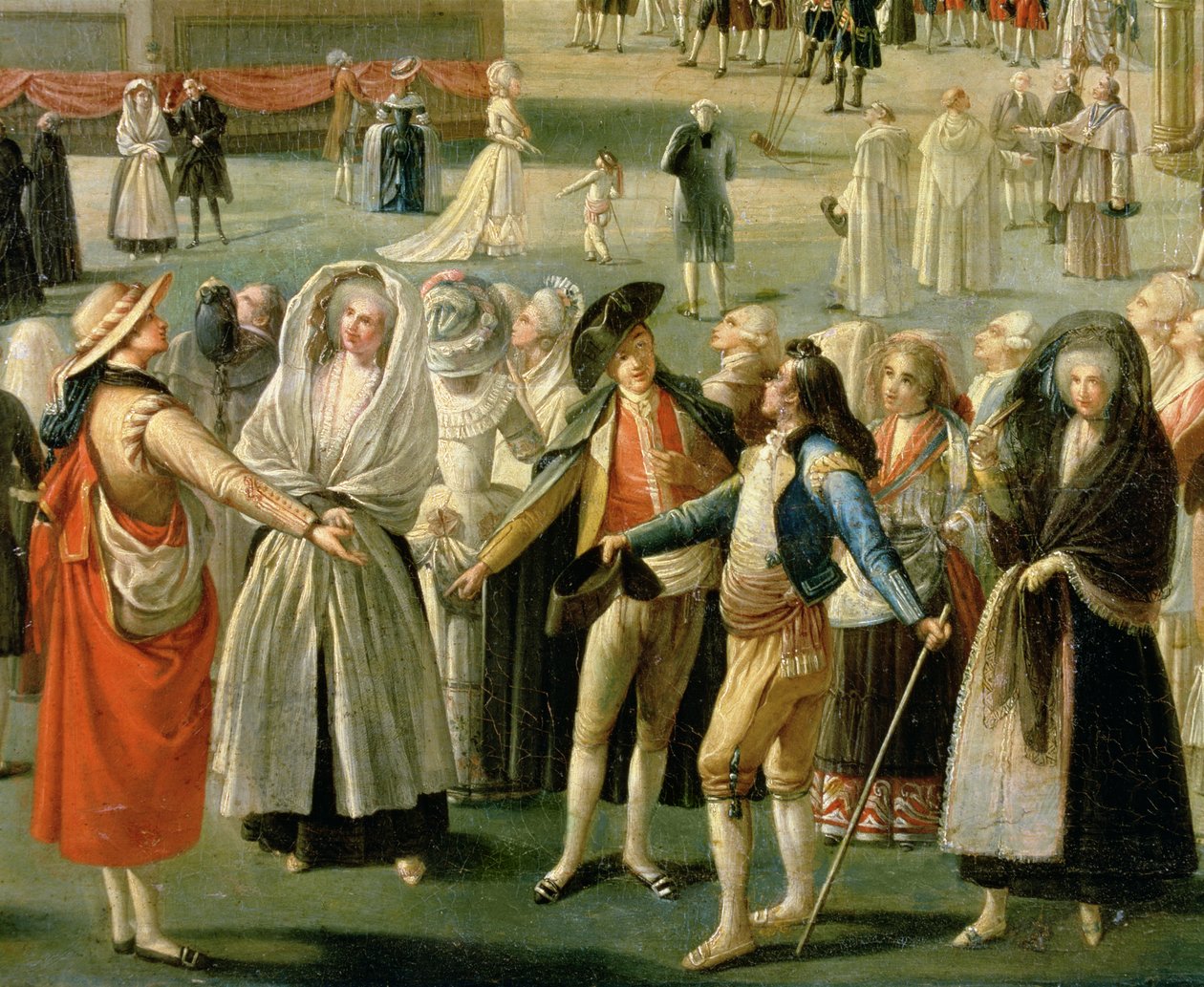 The Ascent of a Hot-Air Balloon in Madrid (detail) by Antonio Carnicero