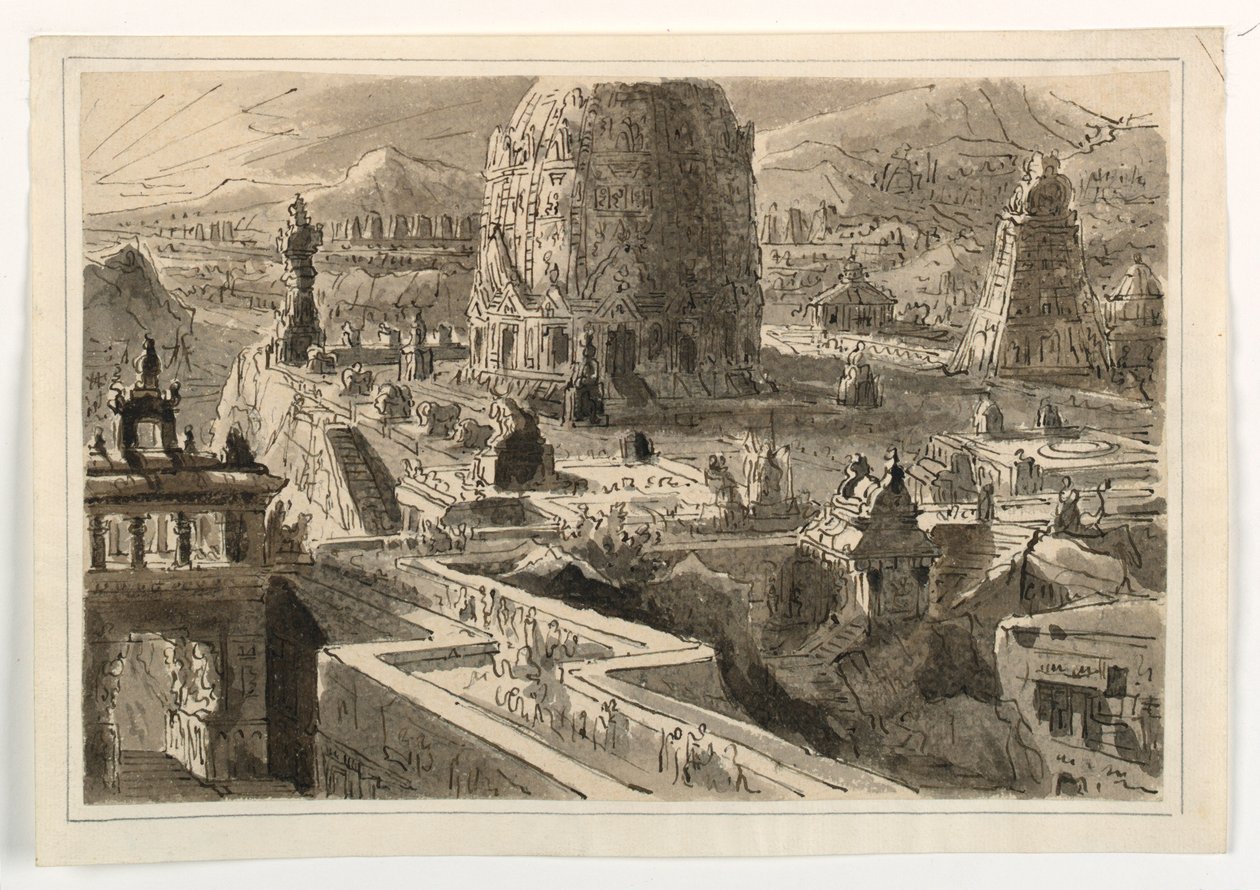 Stage Design, Oriental Town by Antonio Giuseppe Basoli