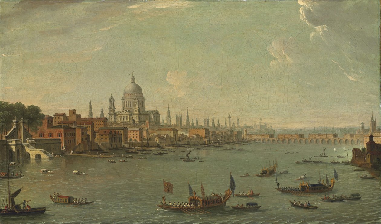 Four Views of London: The Thames Looking Towards St. Paul