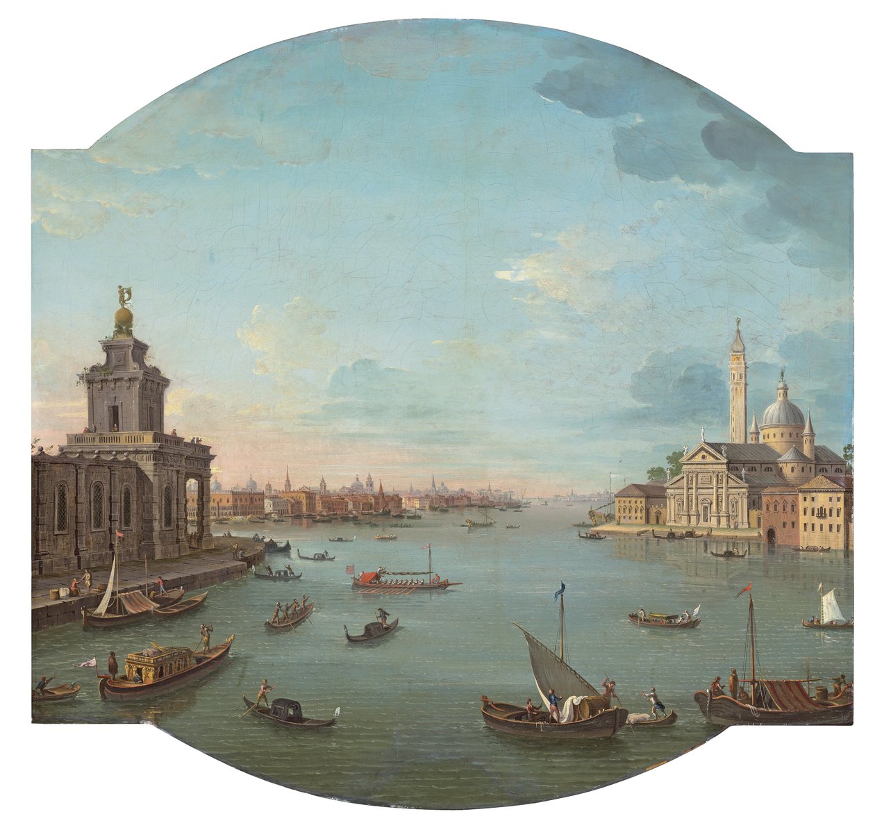 View of San Giorgio Maggiore, Venice, with the Punta della Dogana in the Foreground by Antonio Joli