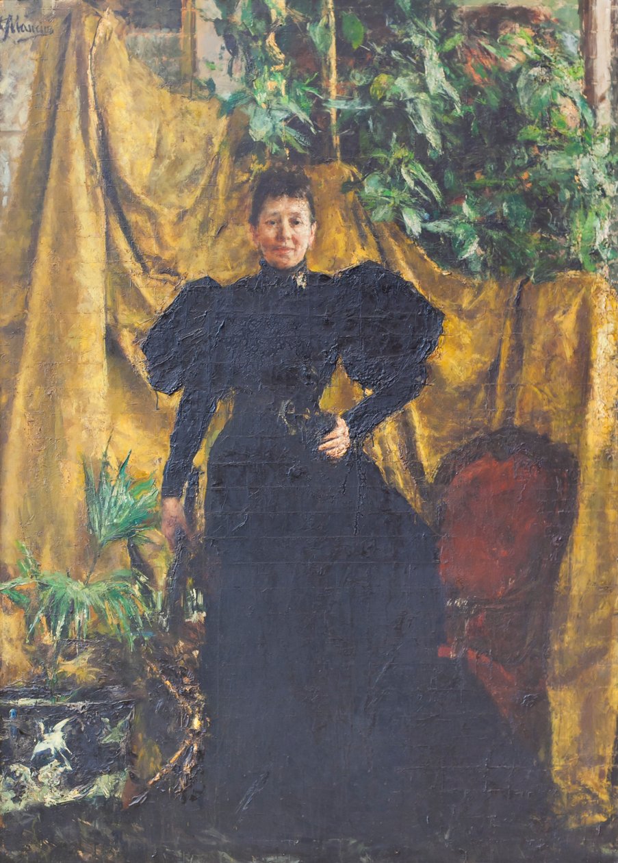 Portrait of Signora Pantaleoni by Antonio Mancini