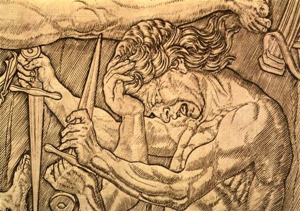 The Battle of the Ten Nudes (detail) by Antonio Pollaiuolo