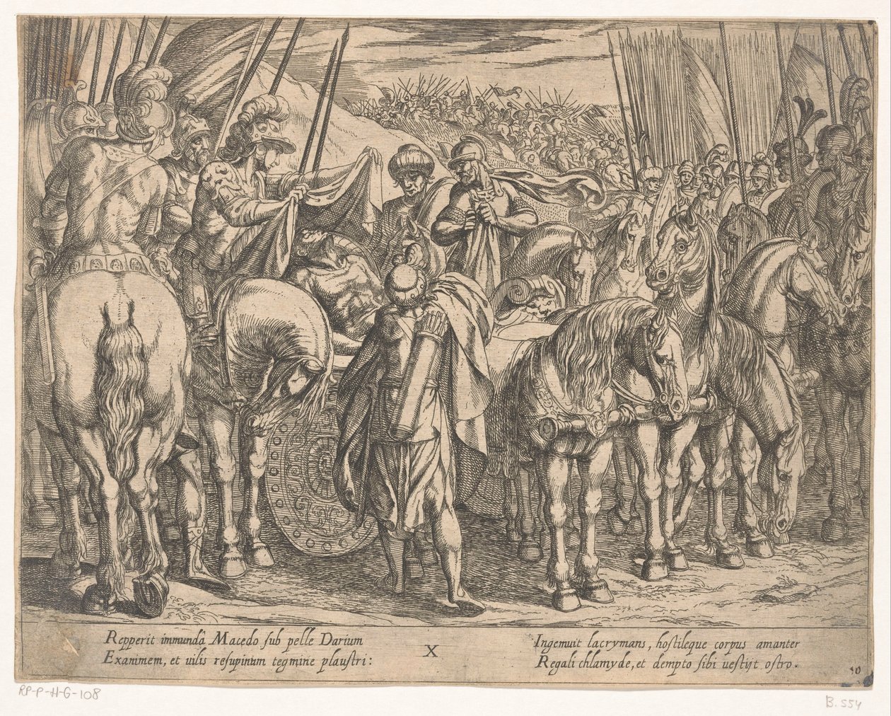Alexander the Great Finds the Body of Darius (The Deeds of Alexander the Great) by Antonio Tempesta