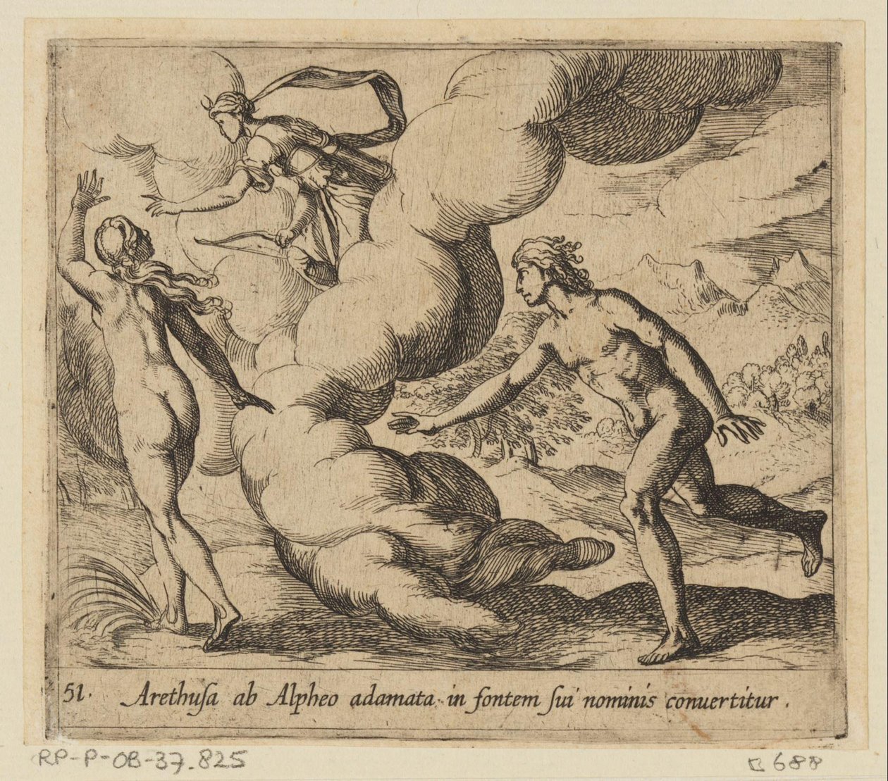 Arethusa Pursued by Alpheus by Antonio Tempesta