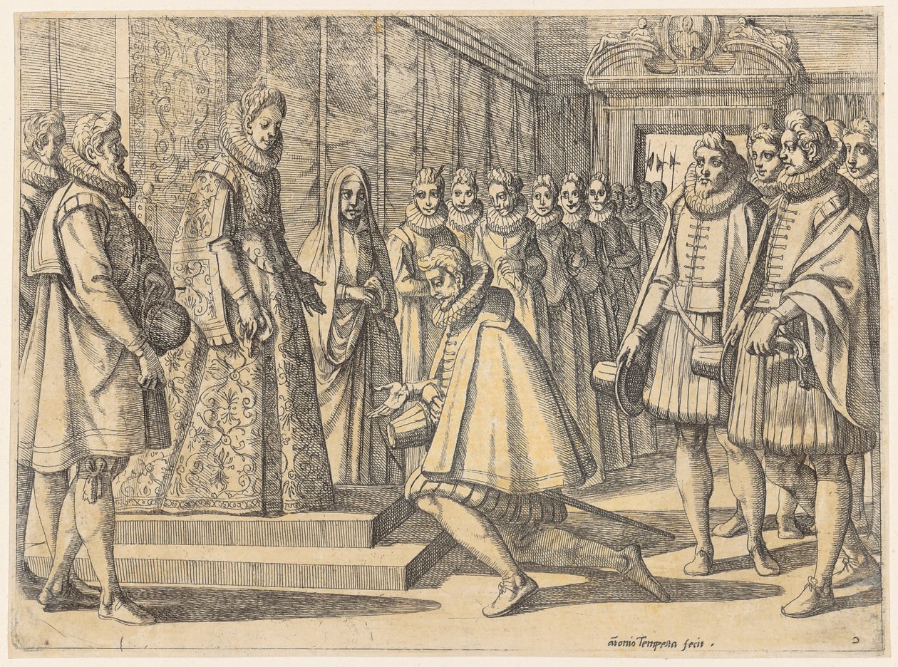 Envoys of Philip of Spain before Margaret of Austria by Antonio Tempesta