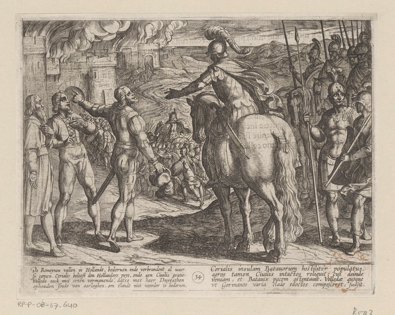 The Romans Burning the Dutch Countryside (series title: The Batavian Wars Against the Romans) by Antonio Tempesta