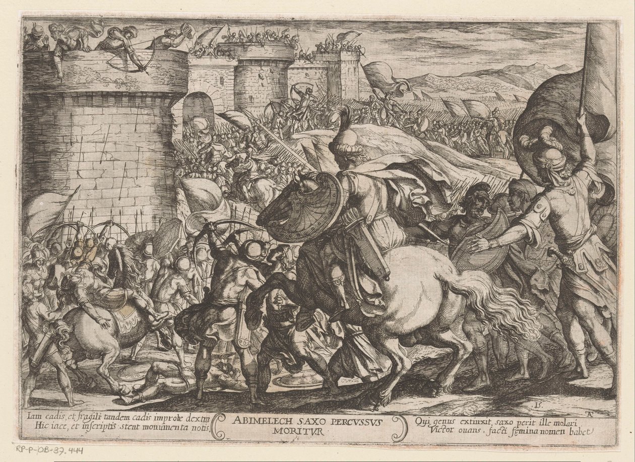 The Death of Abimelech (series title: Old Testament Battle Scenes) by Antonio Tempesta