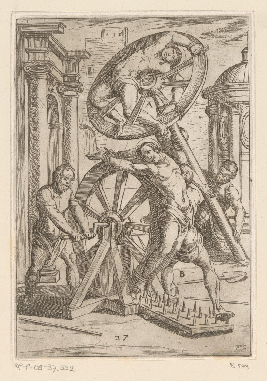 Torture with Sharp Points and Wheels by Antonio Tempesta