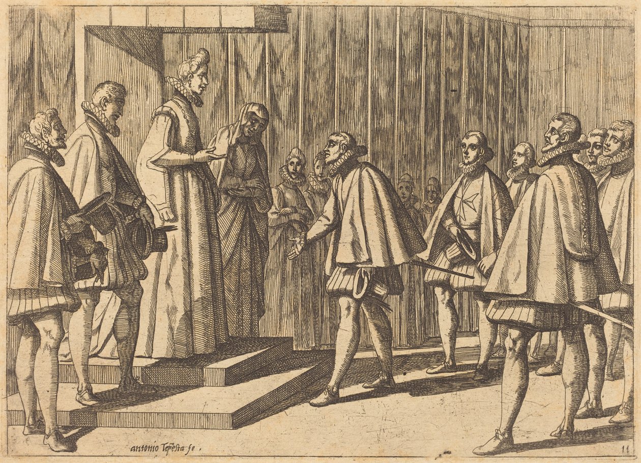 Italian Prince before Margaret of Austria by Antonio Tempesta