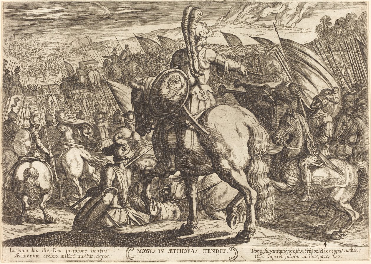 Moses Makes the Hebrew Army March Against the Ethiopians by Antonio Tempesta
