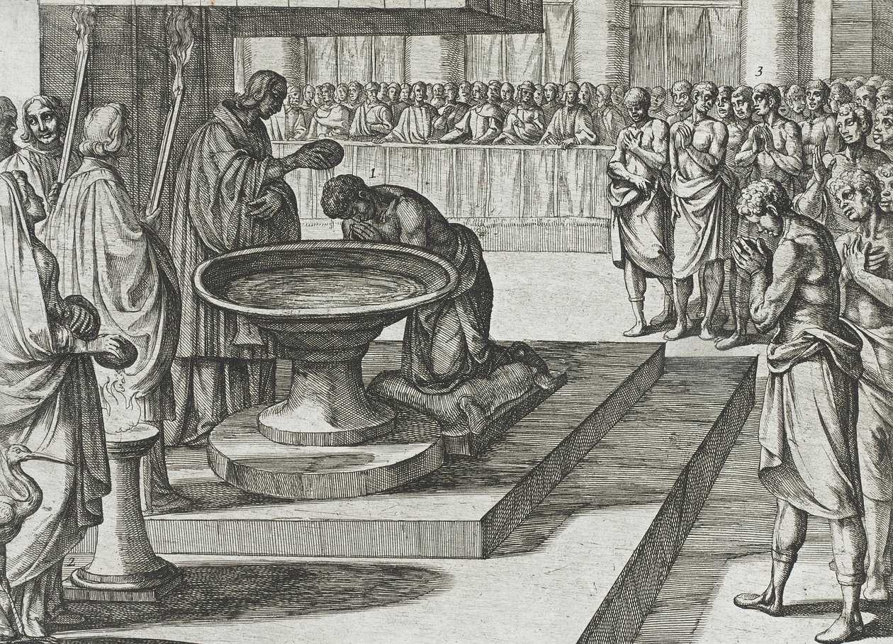 Mudarra and His Horsemen Convert to Christianity and are Baptized by Antonio Tempesta