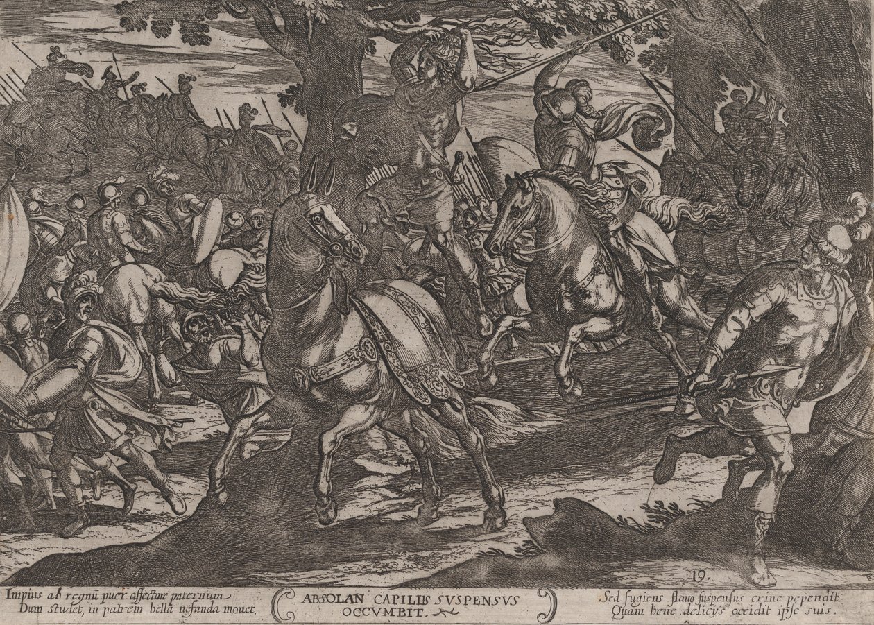 Plate 19: Jacob Killing Absalom, from The Battles of the Old Testament by Antonio Tempesta