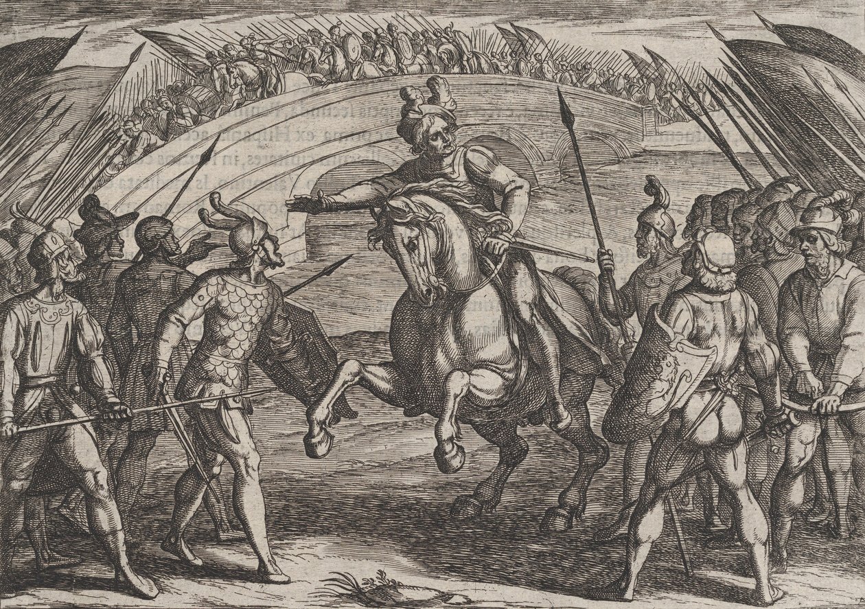 Civilis Separates German and Dutch Troops (detail) by Antonio Tempesta