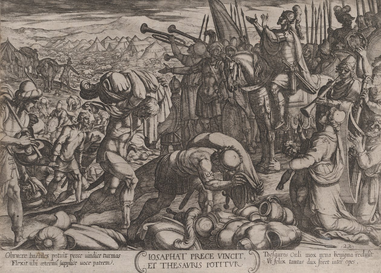 Plate 22: Josaphat Thanking God for His Victory, from 