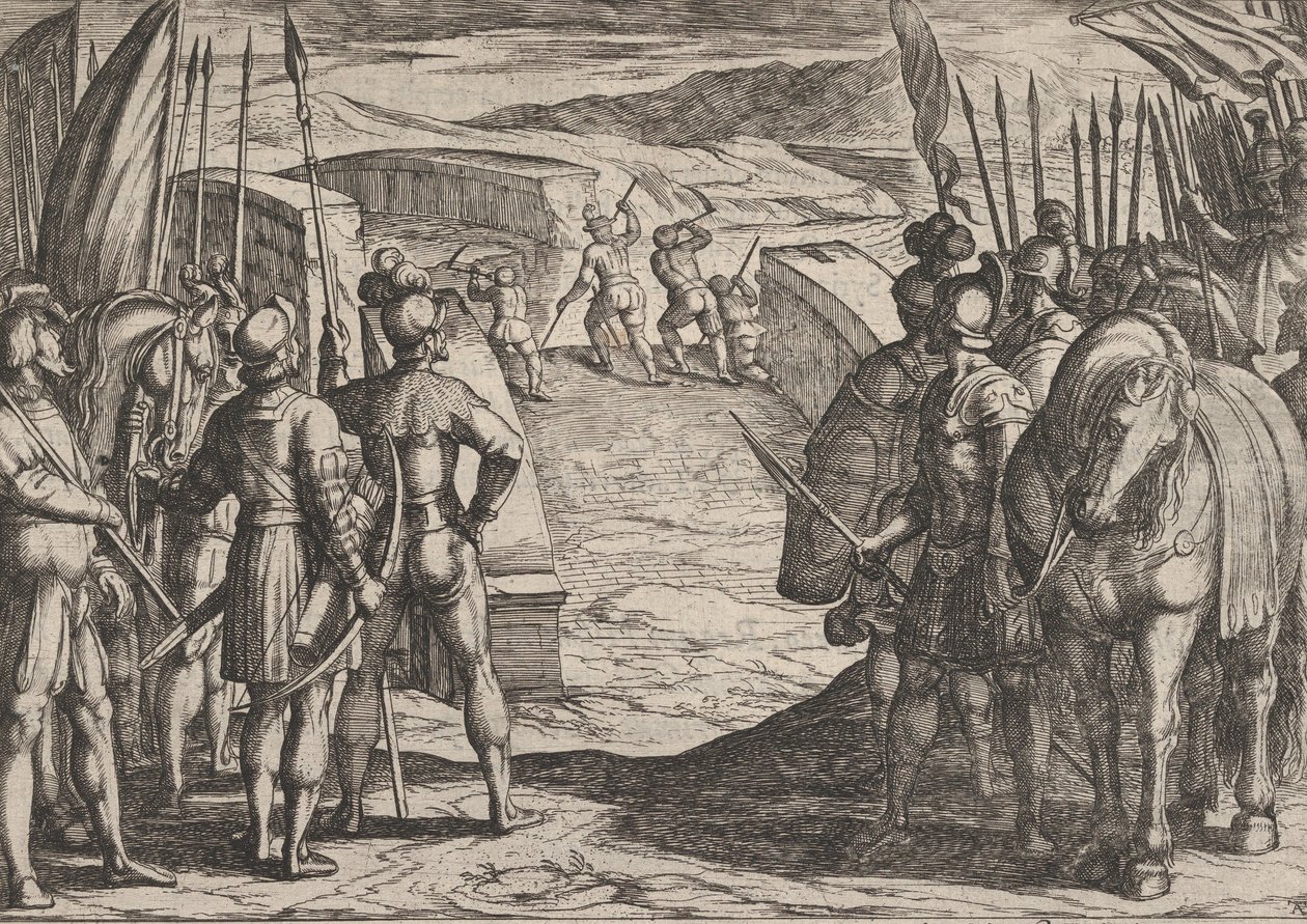 The Batavians Become Afraid and Begin Peace Talks, from The War of the Romans Against the Batavians, 1611 by Antonio Tempesta