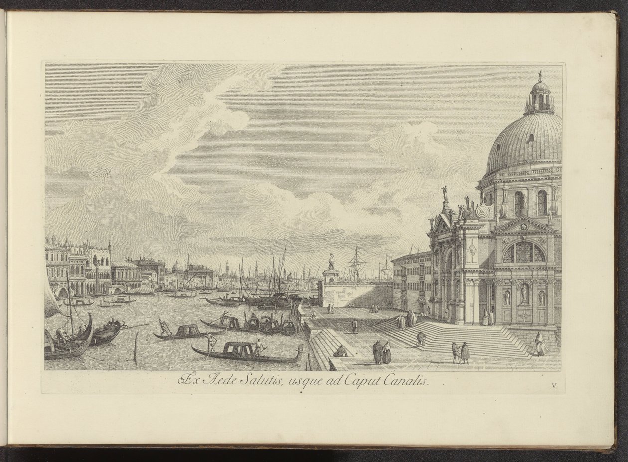 View of the Grand Canal and Santa Maria della Salute in Venice (Urbis Venetiarum prospectus celebriores) by Antonio Visentini
