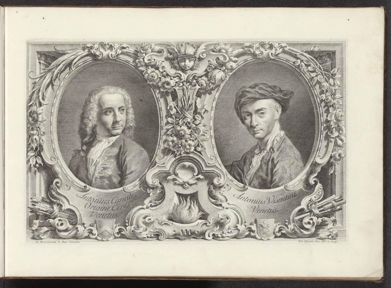 Portraits of Artists Canaletto and Antonio Visentini by Antonio Visentini