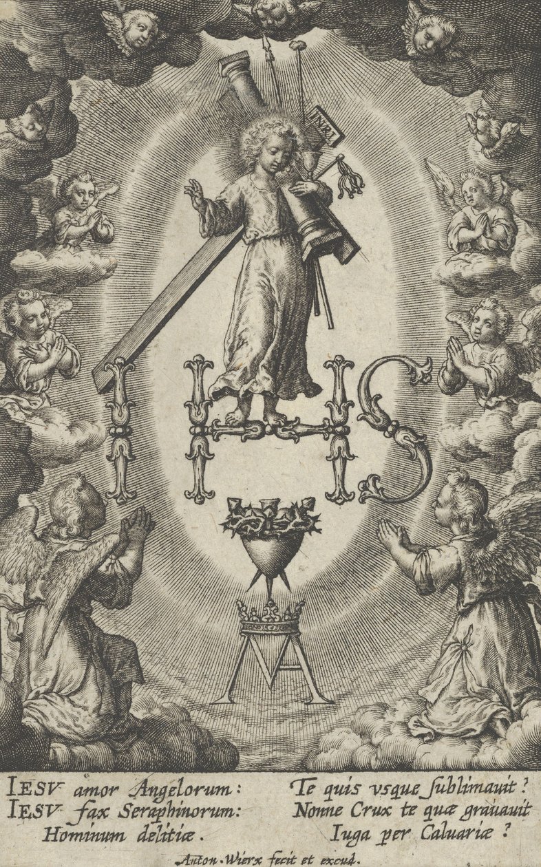 Sacred Monogram by Antonius Wierix: Premium art reproduction
