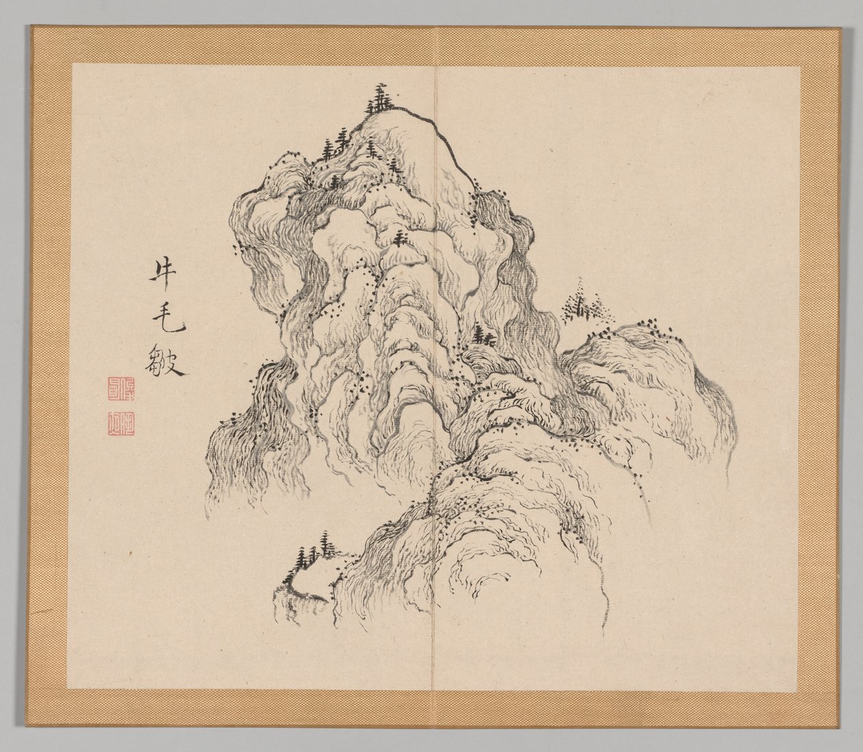 Double Album of Landscape Studies after Ikeno Taiga, Volume 1 leaf 16 by Aoki Shukuya
