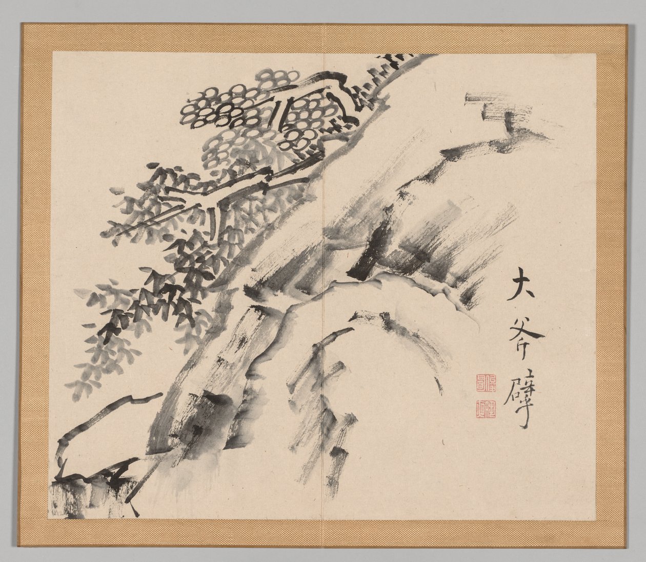 Double Album of Landscape Studies after Ikeno Taiga, Volume 1 leaf 9, 18th century by Aoki Shukuya