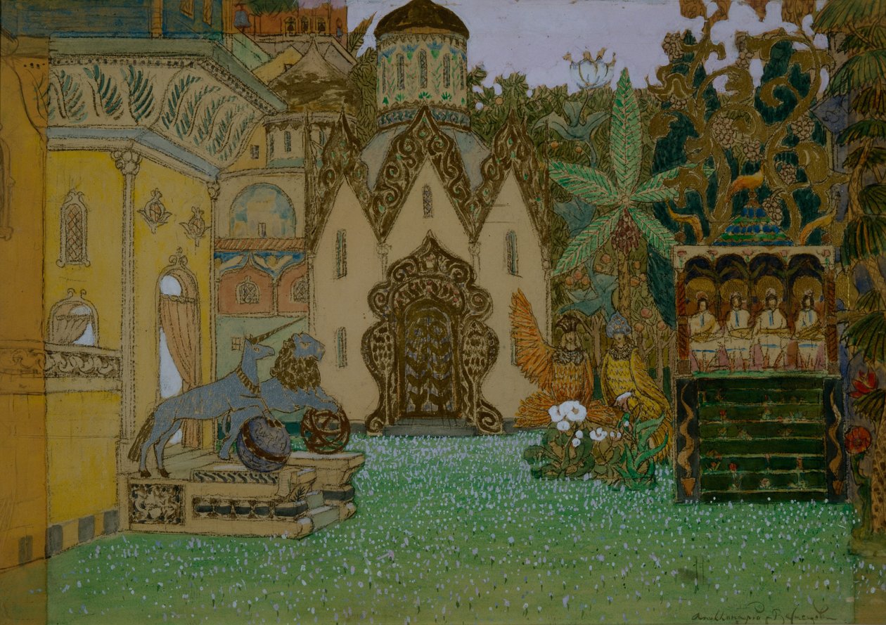 Stage Design for the Opera The Legend of the Invisible City of Kitezh and the Maiden Fevronia by N. Rimsky-Korsakov by Apollinari Mikhailovich Vasnetsov