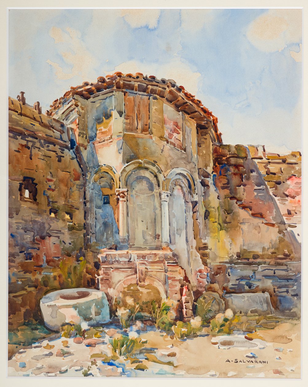 Small Courtyard in the circle of the castle of Carpi by Arcangelo Salvarani