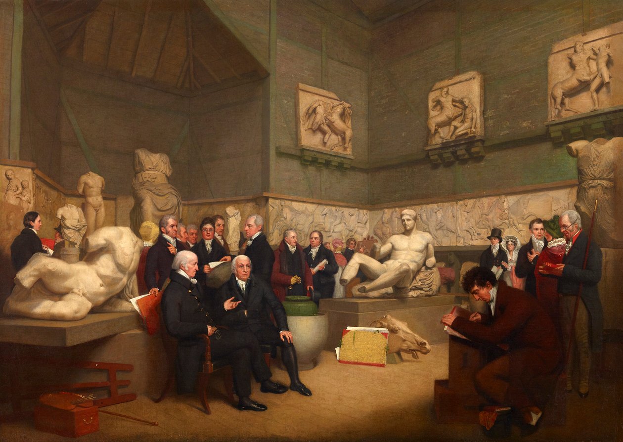 The Trustees in the Temporary Elgin Room, 1819 by Archibald Archer